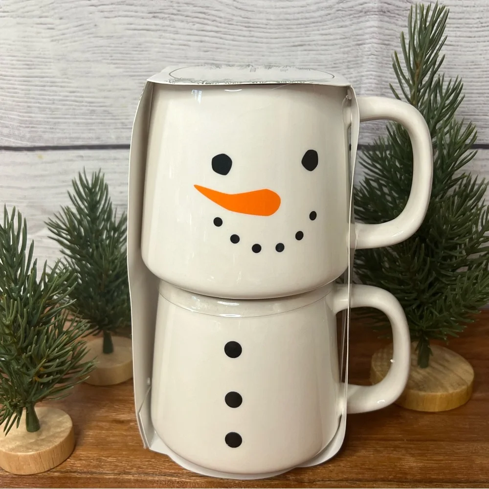 Target 🎯 Stackable Snowman Ceramic Mugs